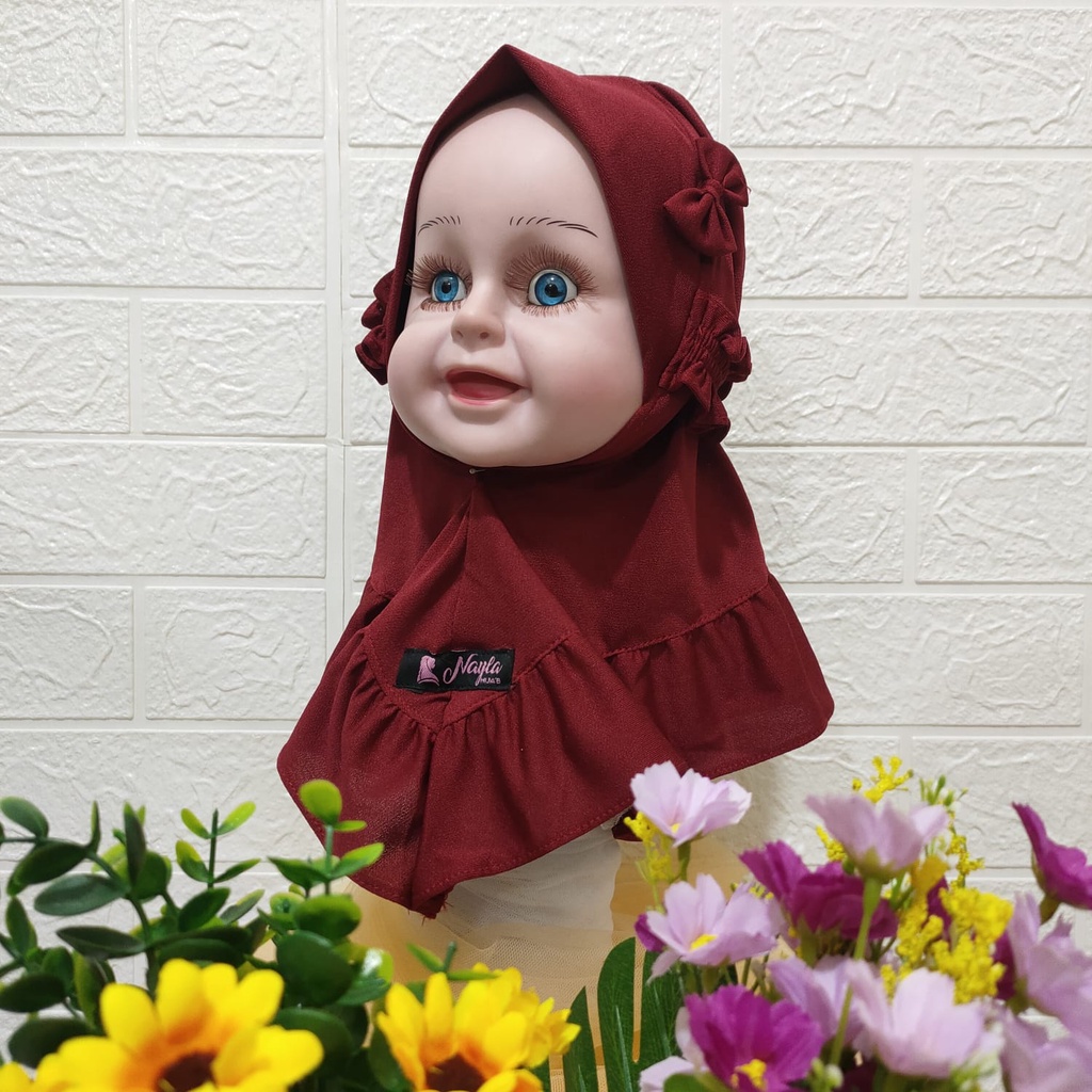 KERUDUNG INSTAN BAYI HAWA KARET 0 Bulan-2 Tahun JERSEY AIRIS HIJAB ANAK INSTAN NAYLA HIJA'B