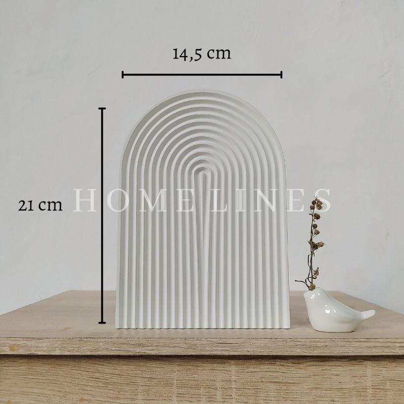 Arch Tray Aesthetic White &amp; Black| Baki Properti Foto | Korean Coaster | Nampan Korea- Tatakan Gelas | Home Cafe | Desk Decor | Mini Vase | Vas Nordic | Property Produk | Pajangan Rumah Aestetik
