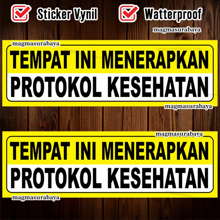 

Stiker Tempat ini menerapkan protokol kesehatan