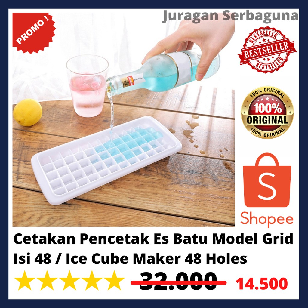 Cetakan Pencetak Es Batu Model Grid Isi 48 / Ice Cube Maker 48 Holes