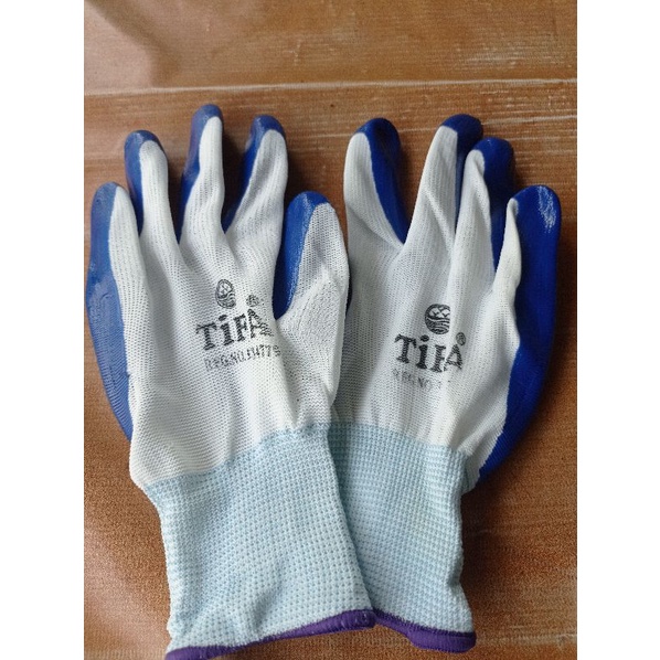 Sarung Tangan Karet Safety Nylon TYFA  / safety hand gloves / KAOS TANGAN TEHNIK /kaos tangan kerja proyek
