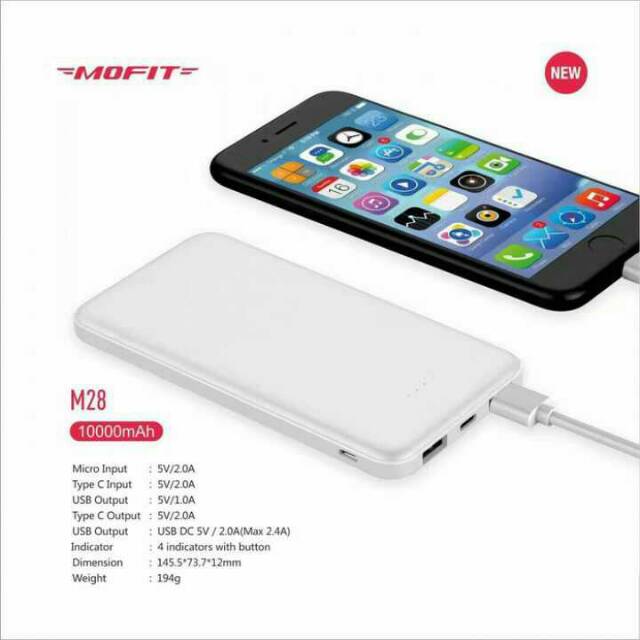 Power Bank Powerbank MOFIT M28 10000mAh Real capacity Original