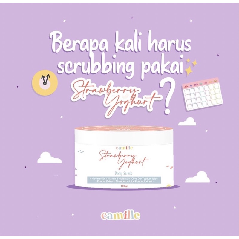 MASKER CAMILLE • FACE MIST CAMILLE • BODY SCRUB CAMILLE | MASKER ORGANIK BPOM-1