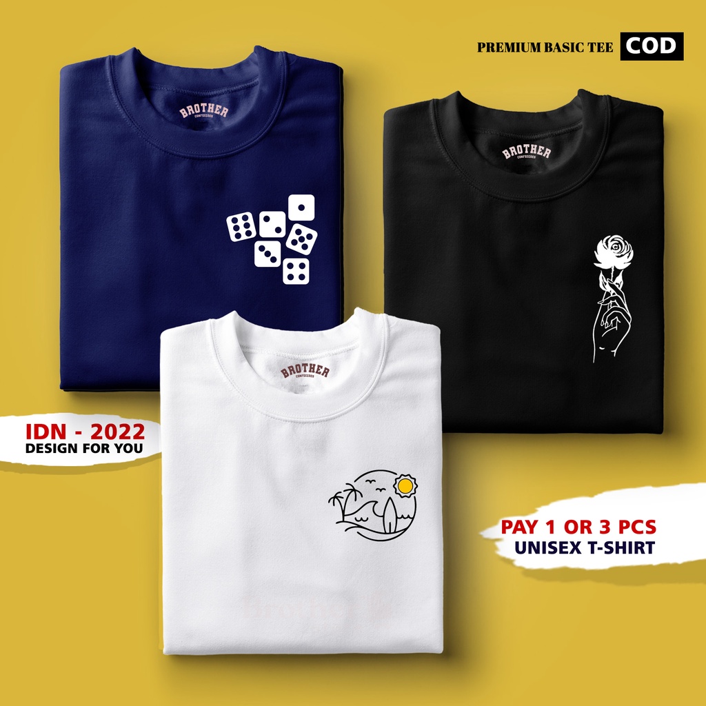 BUY 1 OR 3 PCS ( PROMO COD ) BROTHER STORE / Kaos Distro100% Catoon Combed 30s / Articel Play Domino