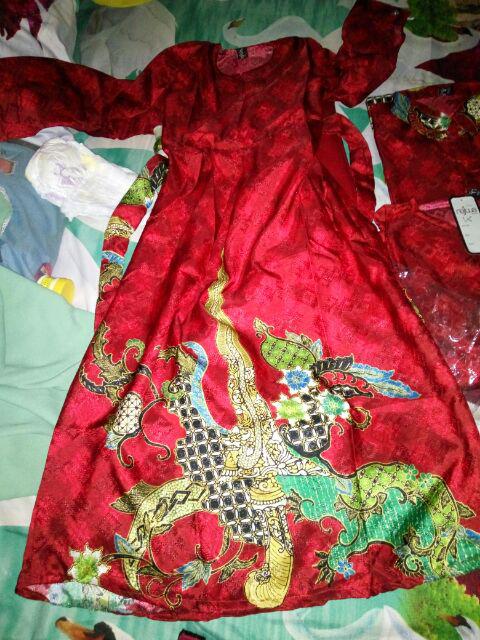 Ramayana Family 2, 3&4 Couple Batik Muslim Umbrella Anak Cewek Usia 4 Sampai 7 Ori Najwa