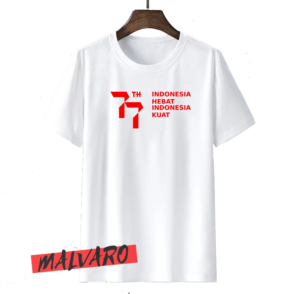 MALVARO-KAOS HUT RI 77 / BAJU PANITIA 17 AGUSTUS / BAJU KEMERDEKAAN