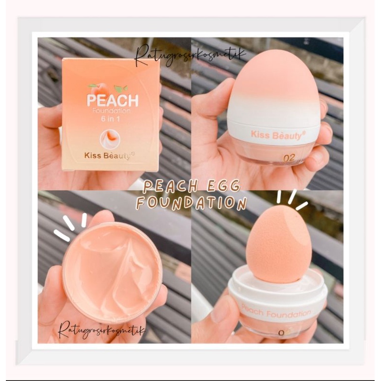 PROMO!!!FOUNDATION+BEAUTY BLENDER PEACH KISS BEAUTY NO.68093