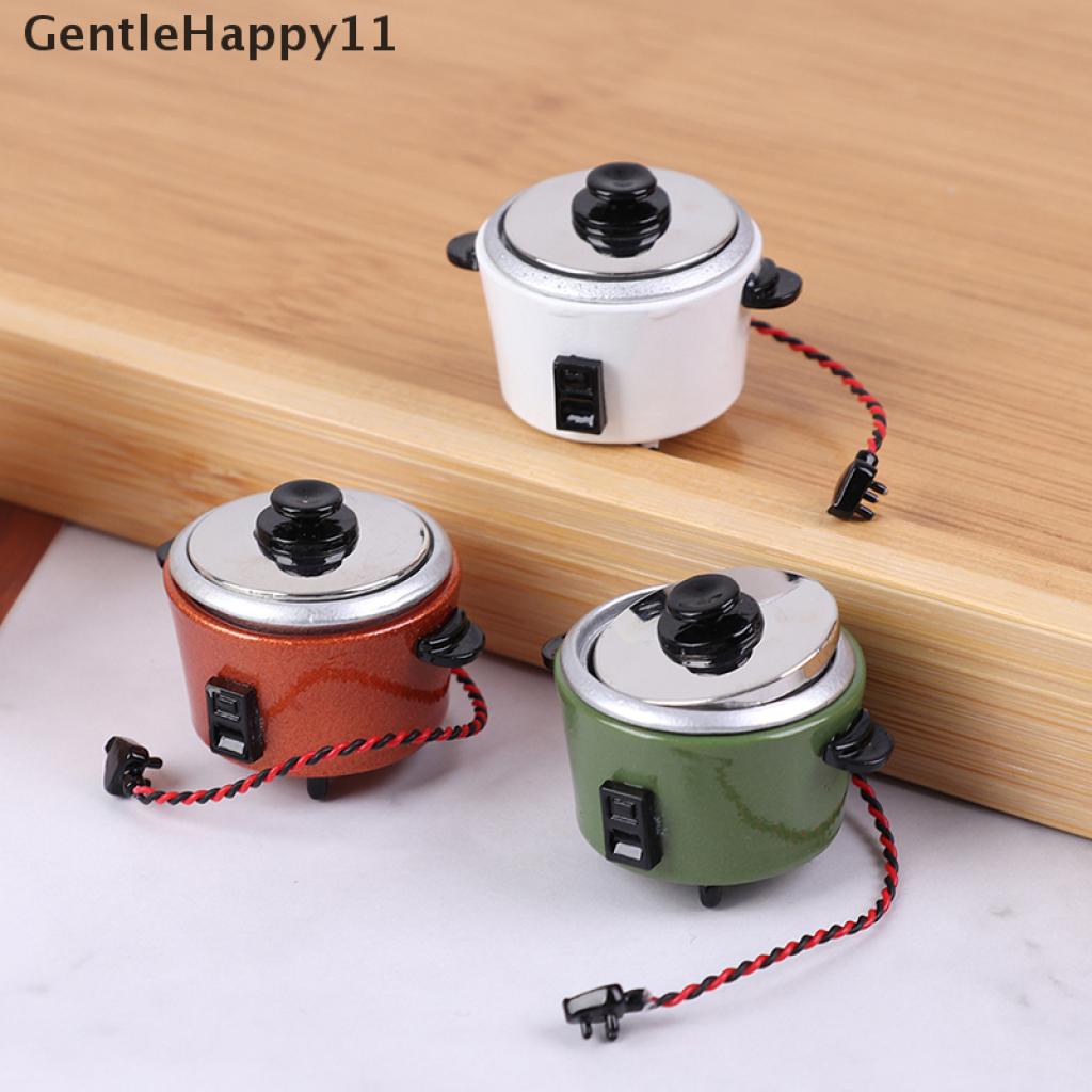 Gentlehappy 1Pc Mainan Miniatur Rice Cooker Skala 1: 12 Untuk Dekorasi Rumah Boneka