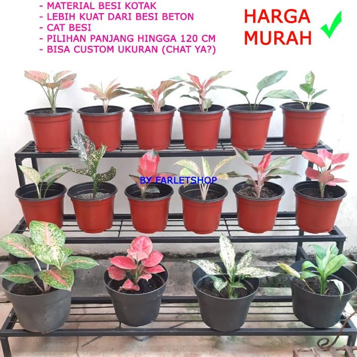 Rak Bunga Besi Susun 3 / Rak Tanaman / Rak Pot Kembang