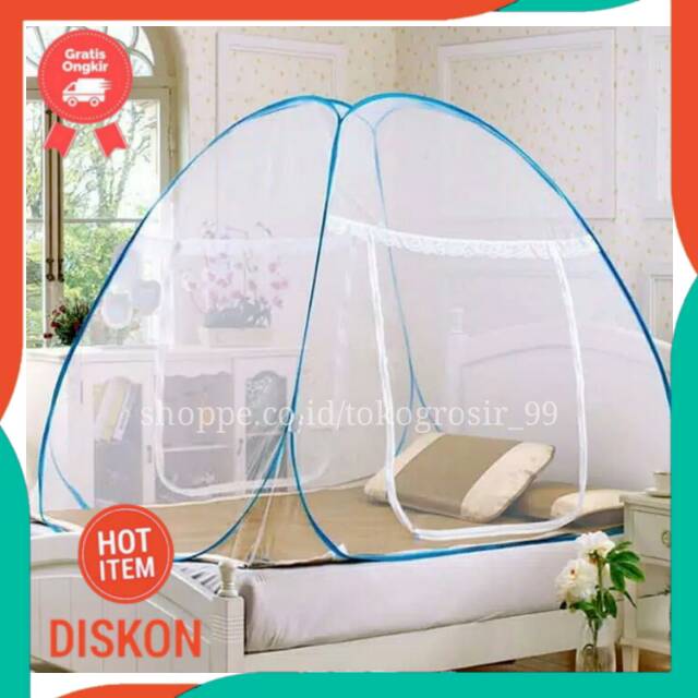 KELAMBU  120x200/160x200/180x200/200x200 KLAMBU ANTI NYAMUK KLAMBU BUTTERFLY ORI PAKAI KARET