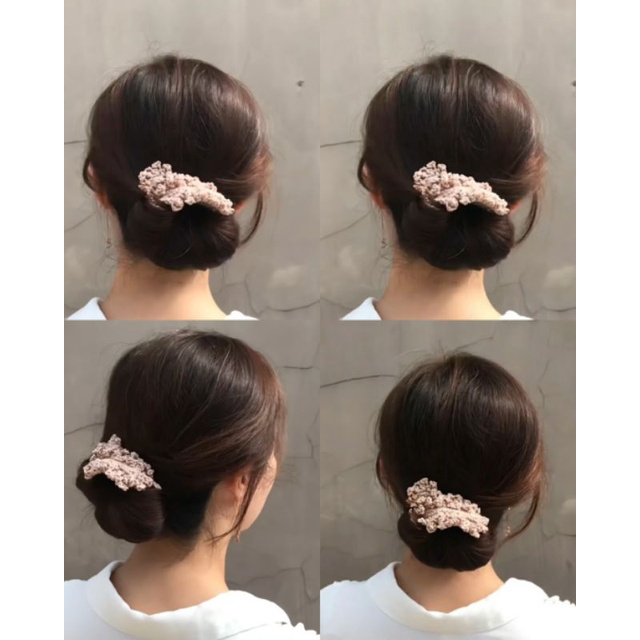 Hair Bun Maker Ikat Rambut Rajut Cantik Korea Hair Rope Hair Tie