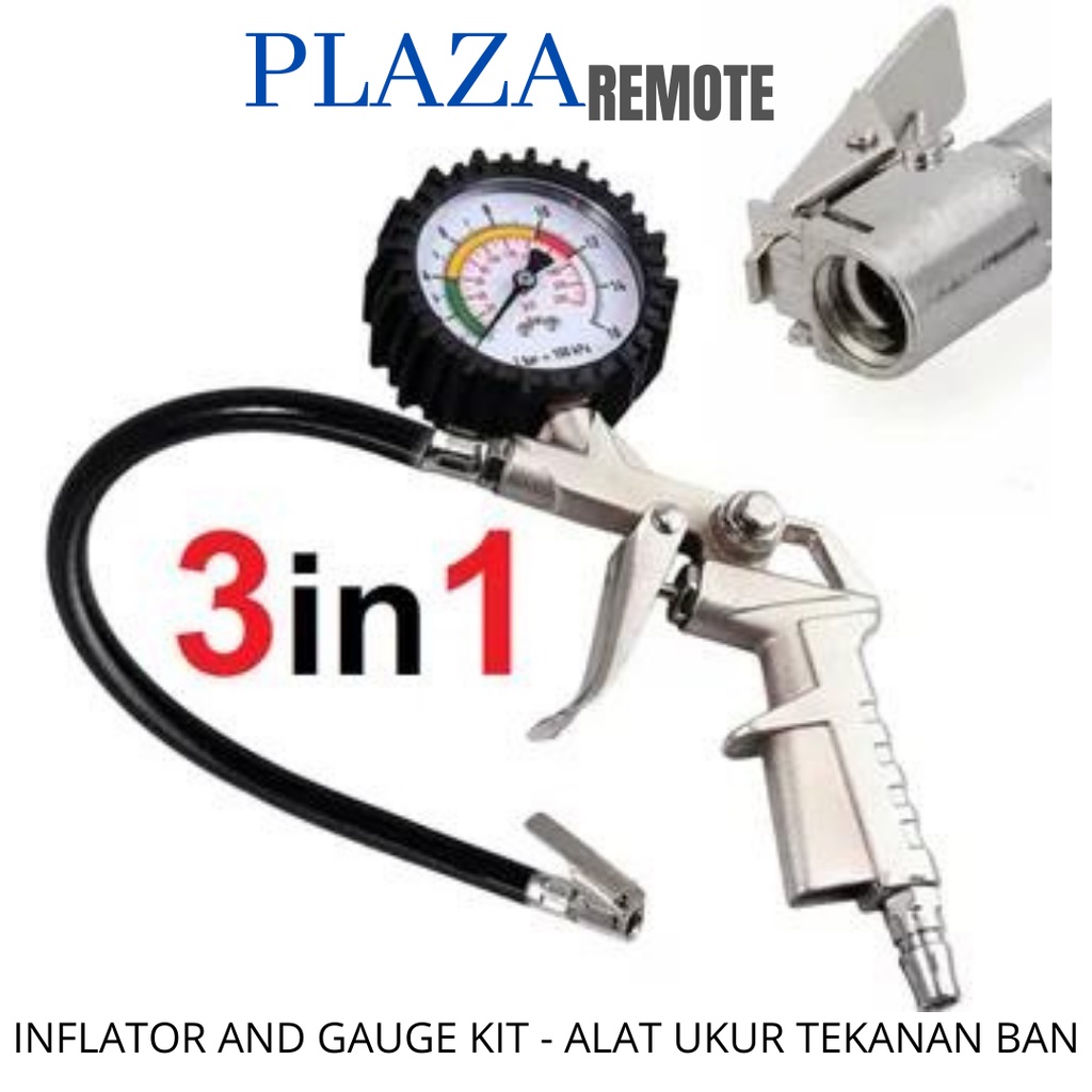 TYRE INFLATOR ALAT UKUR ISI TEKANAN BAN ANGIN 3IN1