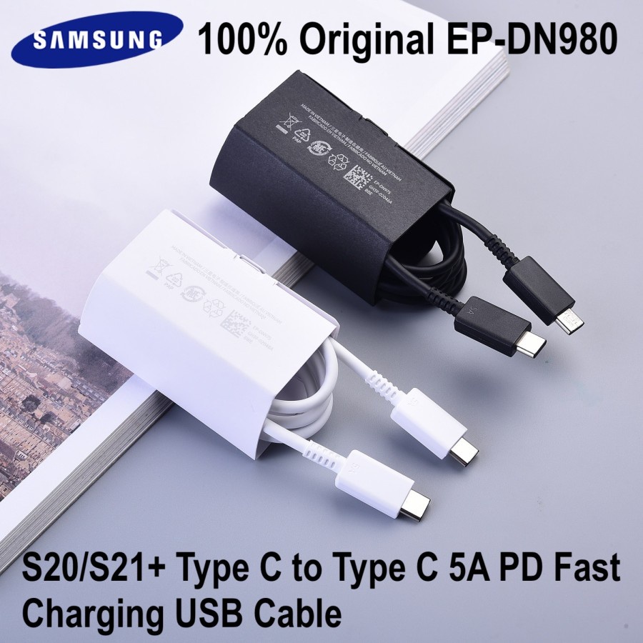 Original Samsung S20 S21 Plus Kabel Data Type C 5A PD Fast Charging