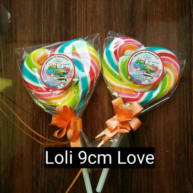 

Permen lolipop 9 cm love minimal pembelian 5 pcs