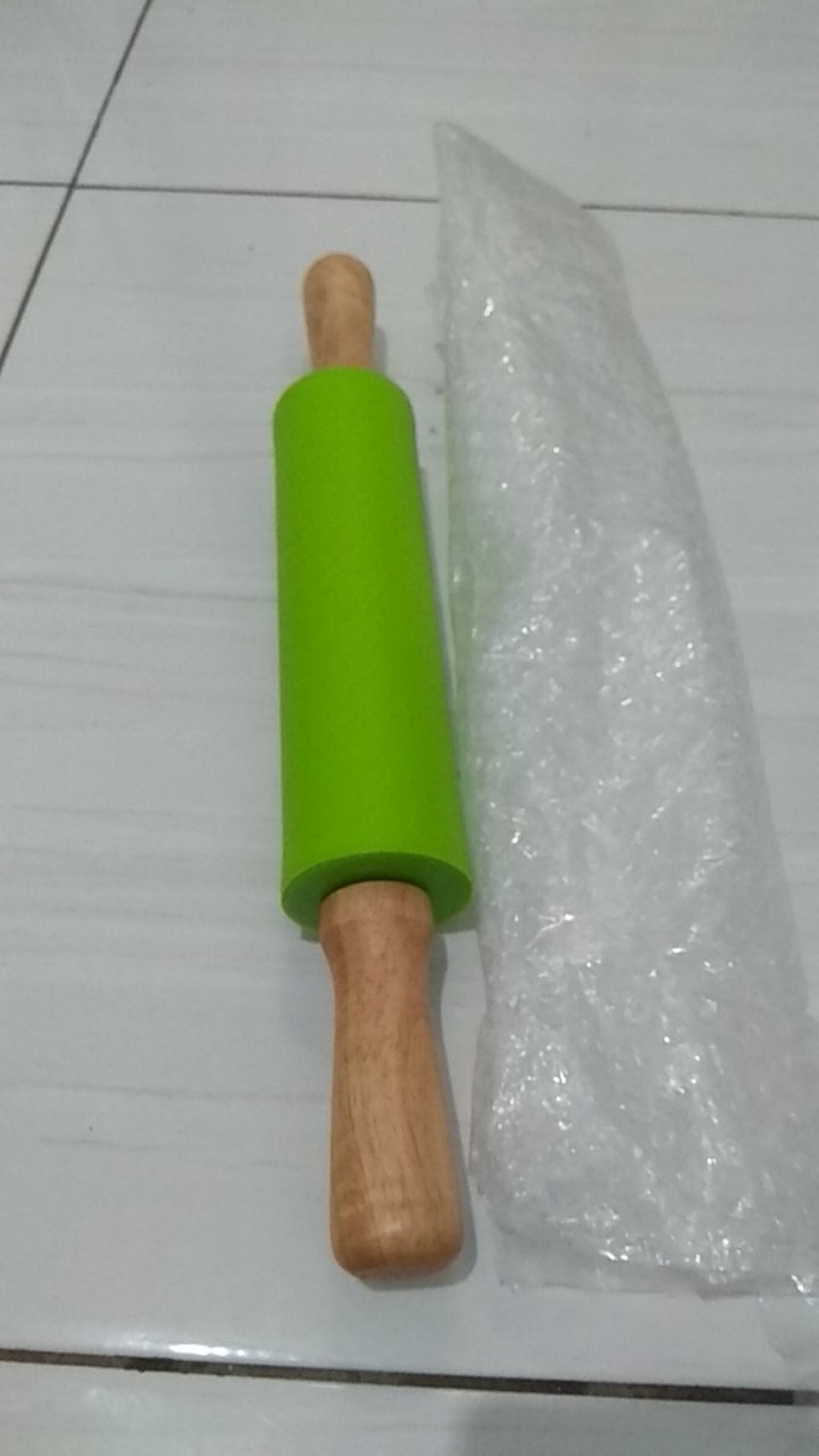 M/l Non-stick Silicone Rolling Pin Gagang Kayu Kue Adonan Tepung Roller Alat Dapur Memasak Kue