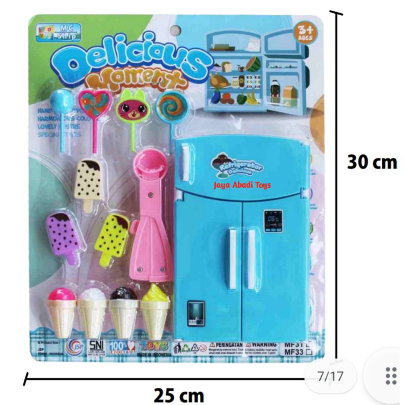 MF 33 - Mainan Anak Murah MF33 Kulkas Isi Ice cream