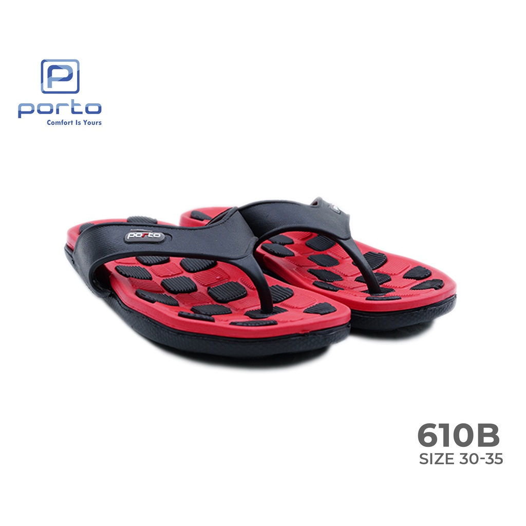 gos PORTO 610B Sandal Anak Laki 5-8 Tahun Sandal Jepit Anti Slip Anti r Anti bau Terbaru