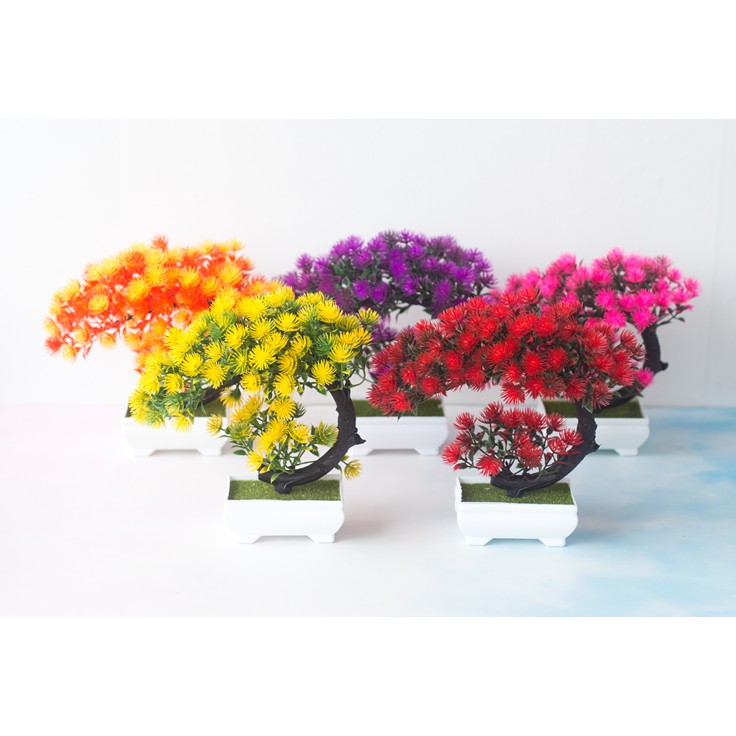 AM571 Bunga Plastik / Pajangan Bunga Artifisial / Vas Petak-1