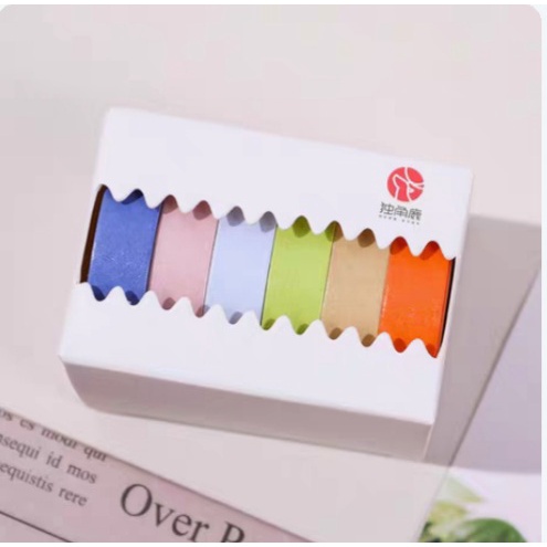 

washi tape/masking tape/ selotip warna 1 pax isi 6 roll