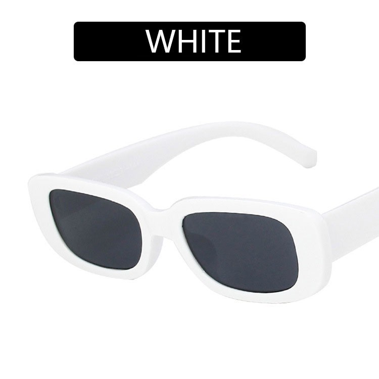 SC✌ KC407 Kacamata Hitam Wanita Kaca Mata Fashion Retro Vintage Sunglasses  Korean Import-PUTIH