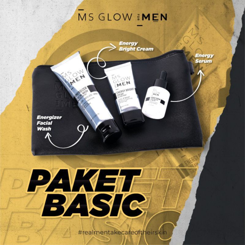 PAKET BASIC MS GLOW FOR MEN (FACIAL WASH+CREAM+SERUM)