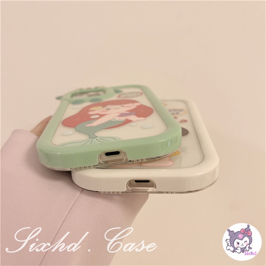 Realme C35 C31 C30 C25Y C21Y C25 C15 C12 C11 C21 C20 C17 C3 9i 7i 6i 5i 5s 5 Narzo 50A 50i Prime 3D Bow Phone Case Cute Mermaid Princess Phone Soft Cover