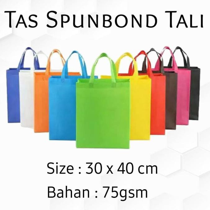 

Ready Oke] (30X40X10Cm) Goodie Bag / Tas Kain Spunbond/ Goody Bag Spunbond Tali