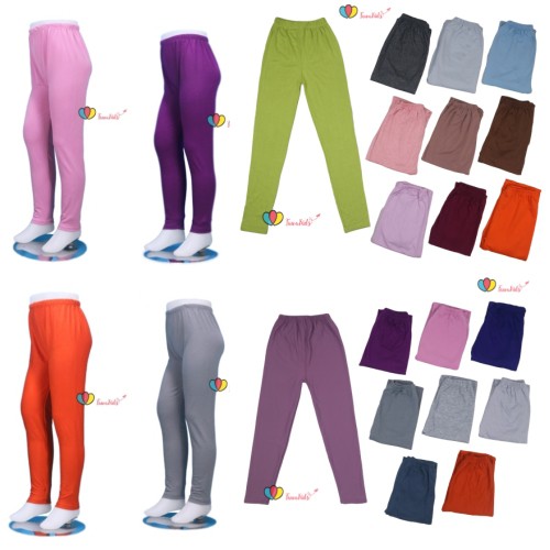 Legging Polos Size Remaja Tanggung 12-17 Tahun / Fit to M Leging Kaos Celana Wanita Panjang Ketat