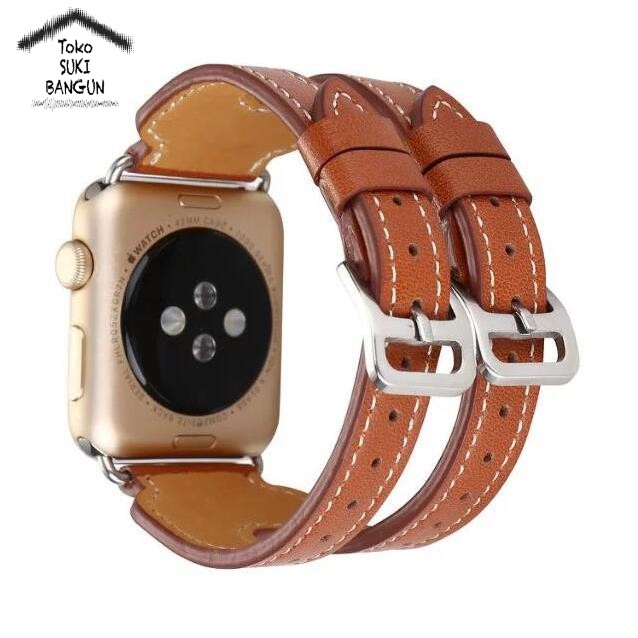 Strap Apple Watch Series Ultra 8 7 6 5 4 3 2 1 49mm 45mm 44mm 42mm TALI JAM DOUBLE CUFF Leather Band Strap