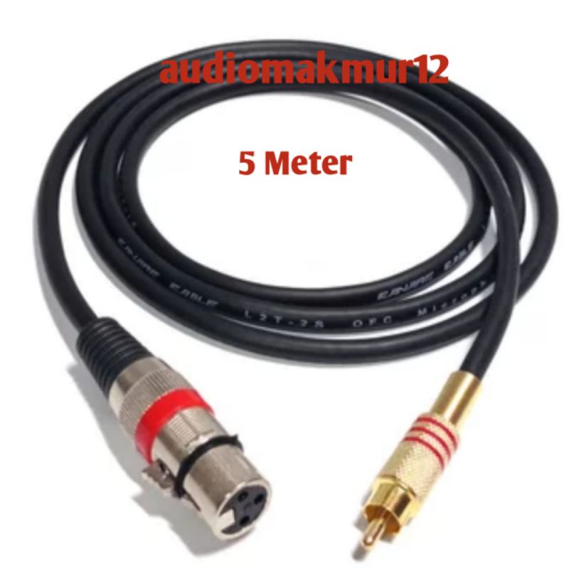 kebal audio xlr to rca kabel audio xlr famale to rca canare to rca