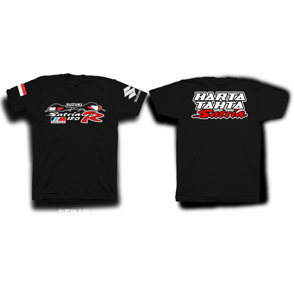 Kaos motor suzuki 2tak satria 120 r lumba hiu harta tahta satria/kaos motor yk