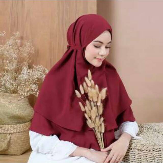 RX FASHION JILBAB BERGO MARIAM 2 LAYER - FASHION MUSLIM 1R