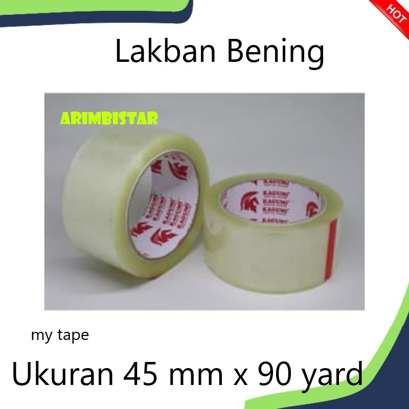 

Lakban Bening atau Lakban Putih Uk 45 mm x 90 Yard My Tipe