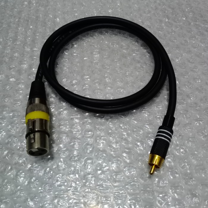 Kabel Audio Jack Canon Female ke Jack Rca male 3 meter