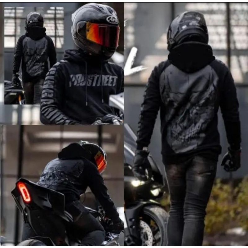 SWEATER HOODIE PROSTREET BLACK EDITION - HOODIE PROSTREET X TREME RIDER