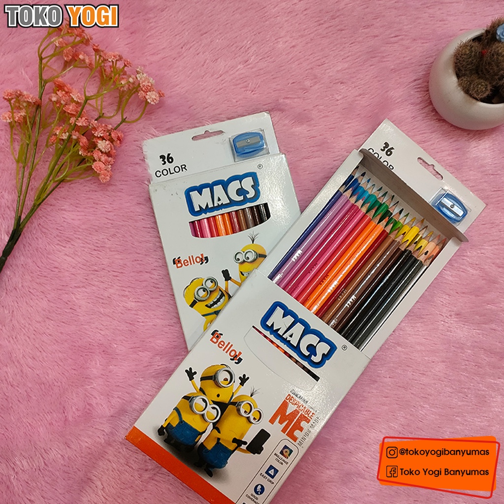 

MACS COLOR PENSIL | MACS PENSIL WARNA | 36 WARNA FREE RAUTAN