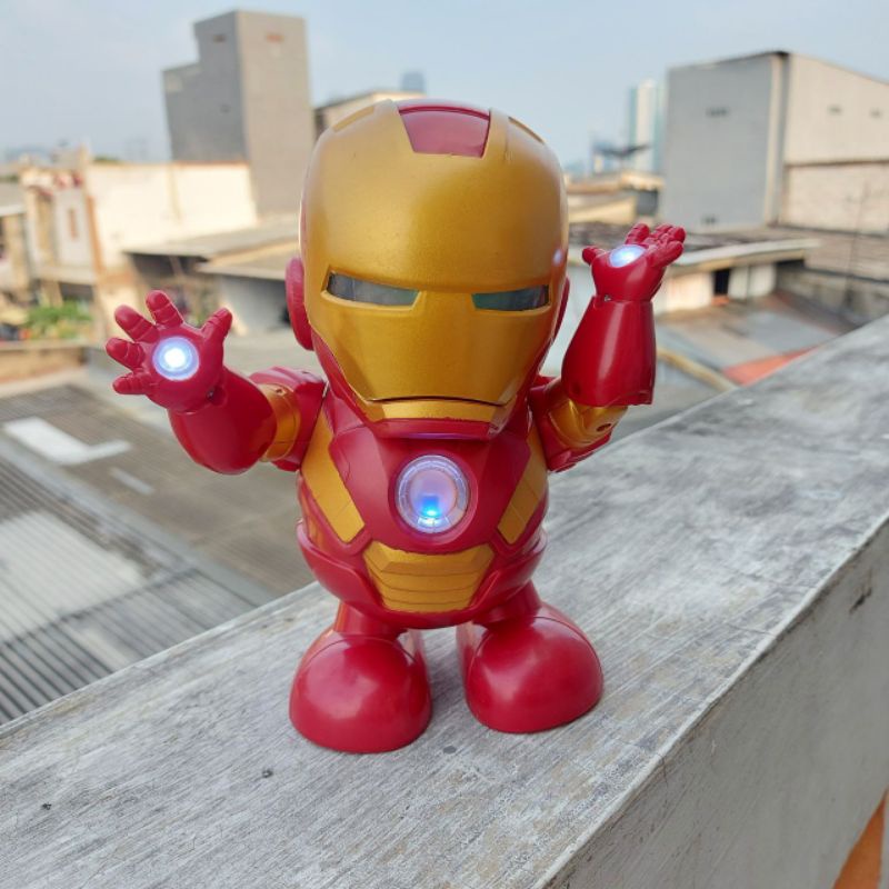 Mainan anak robot joged Iron Man Dancing Robot