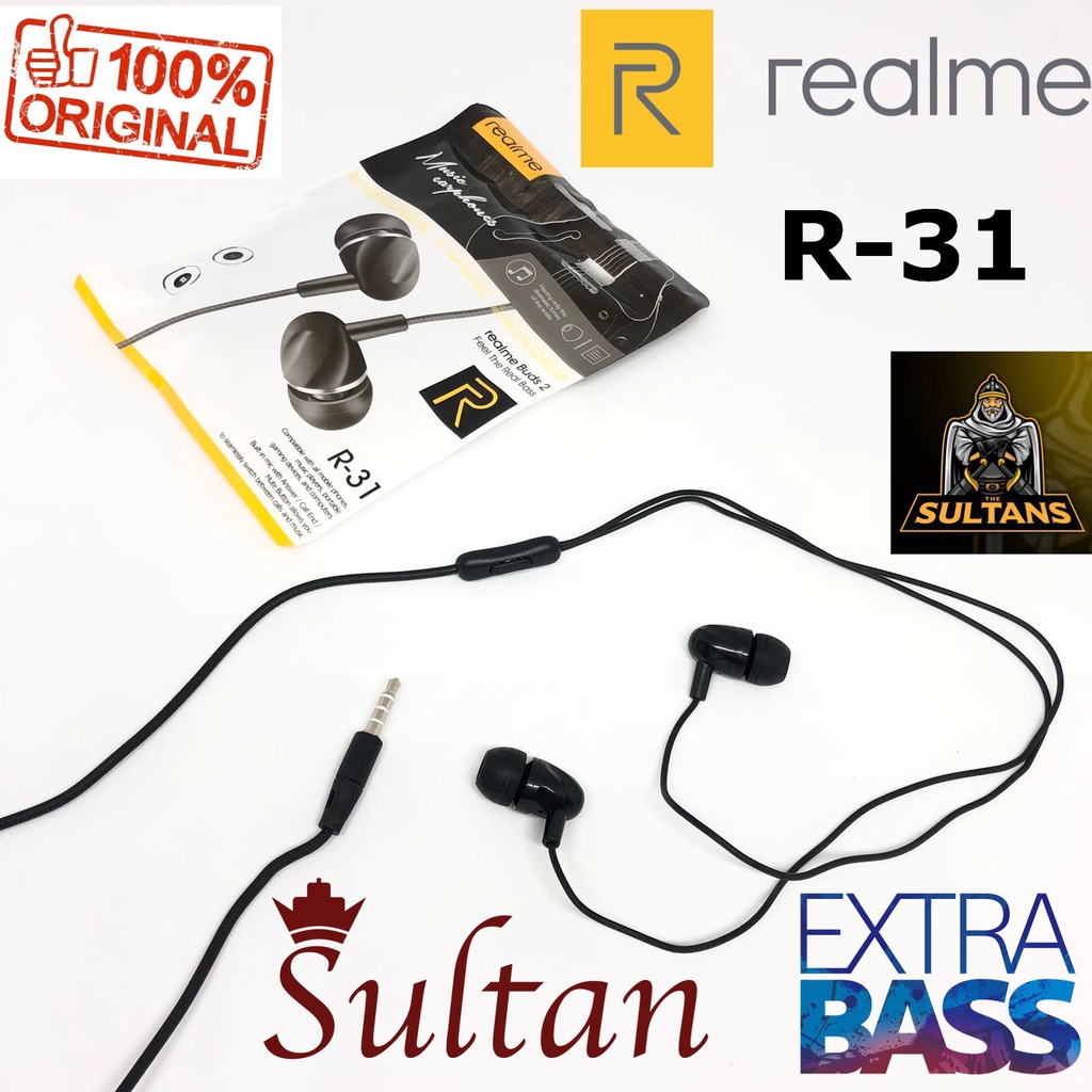 Headset/Handsfree REALME R24 / R34 / R31 / R42 Stereo Earphone HIGH QUALITY SUPER BASS