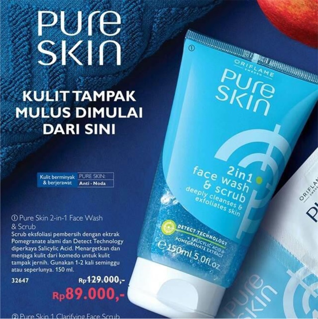 pure skin wash and scrub