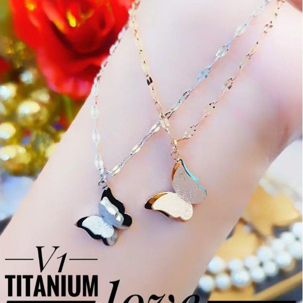 Kalung Titanium kupu kupu 123c