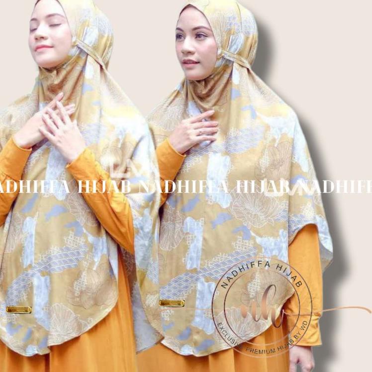 Big Sale.. Bergo Motif Premium Azzahra Jumbo l Bergo Printing