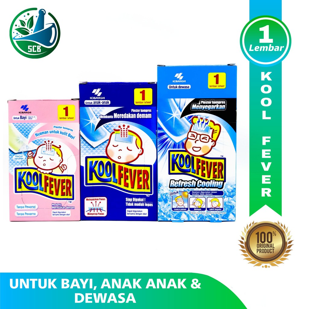 Koolfever / Kool fever  - Plester Kompres Penurun Panas Dewasa