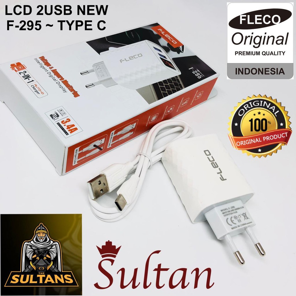 CHARGER FLECO F290 adaptor/CASAN FLECO LED F-290 type-c/f295 type-c QUALCOM 3.0 SUPPORT VOOC