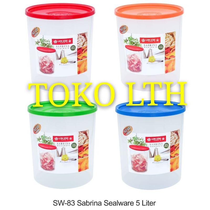 TOPLES PLASTIK SABRINA 5 LITER LION STAR SEALWARE JUMBO WADAH KERUPUK KUE PEYEK PERMEN