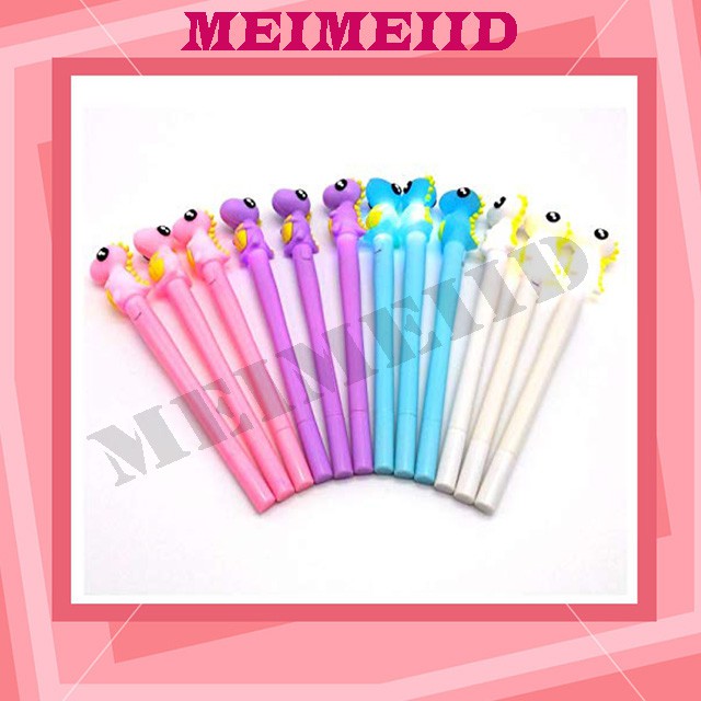 

MEIMEIID (COD) Pena LED Dinosaurus Lucu LED Light Illuminate Gel Pen Murah Produk Import U09