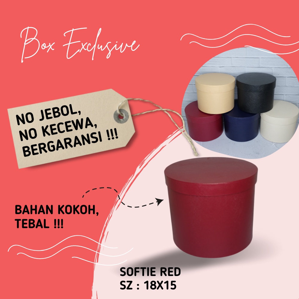 

Bloom Box Flower Bulat Round Bloom Gift Box D: 18 T: 15 BLO-BT-18.15