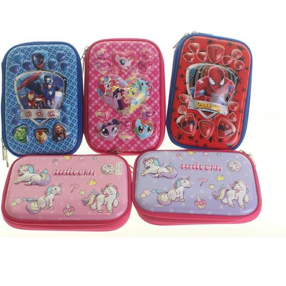 

No Lirik!! Pencil Case SMIGGLE Karakter Emboss 6D / Tempat Pensil Anak LOL Unicorn Spiderman Little Pony