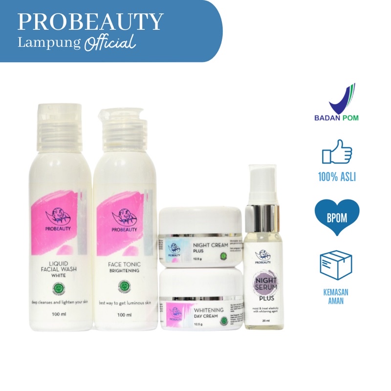 Probeauty Paket Flek Melasma Glow/ dengan Serum Night Plus