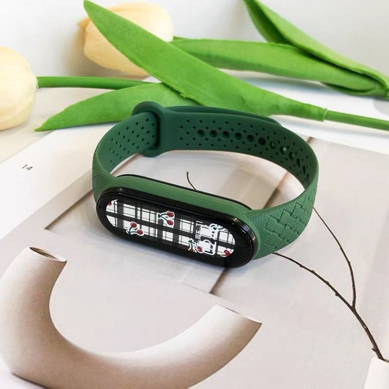 Strap MiBand 3/4/5/6 BRAIDED Tali Pengganti Xiaomi Mi Band 3/4/5/6 Braided Motif Polos