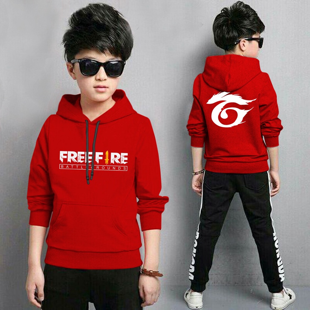 Jaket Anak Laki Laki/Jaket Anak Terbaru/Hoodie Anak Garena Anak Gaming Bahan Fleece Tebal 4-11 TAHUN